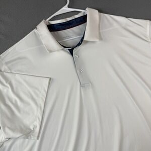 Golf Polo Shirt Mens 3XL White Big and Tall Performance Stretch Wicking